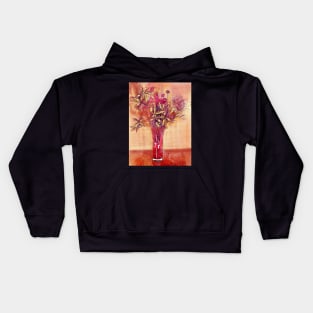 Red Vase in Winter Kids Hoodie